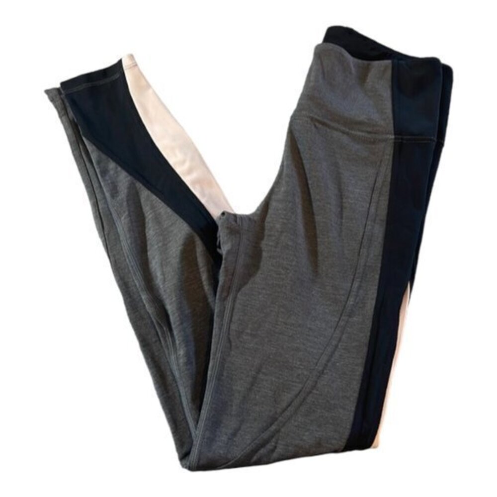 Gorilla Gray Black Pink Leggings Size 6 EUC #0012